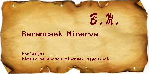 Barancsek Minerva névjegykártya